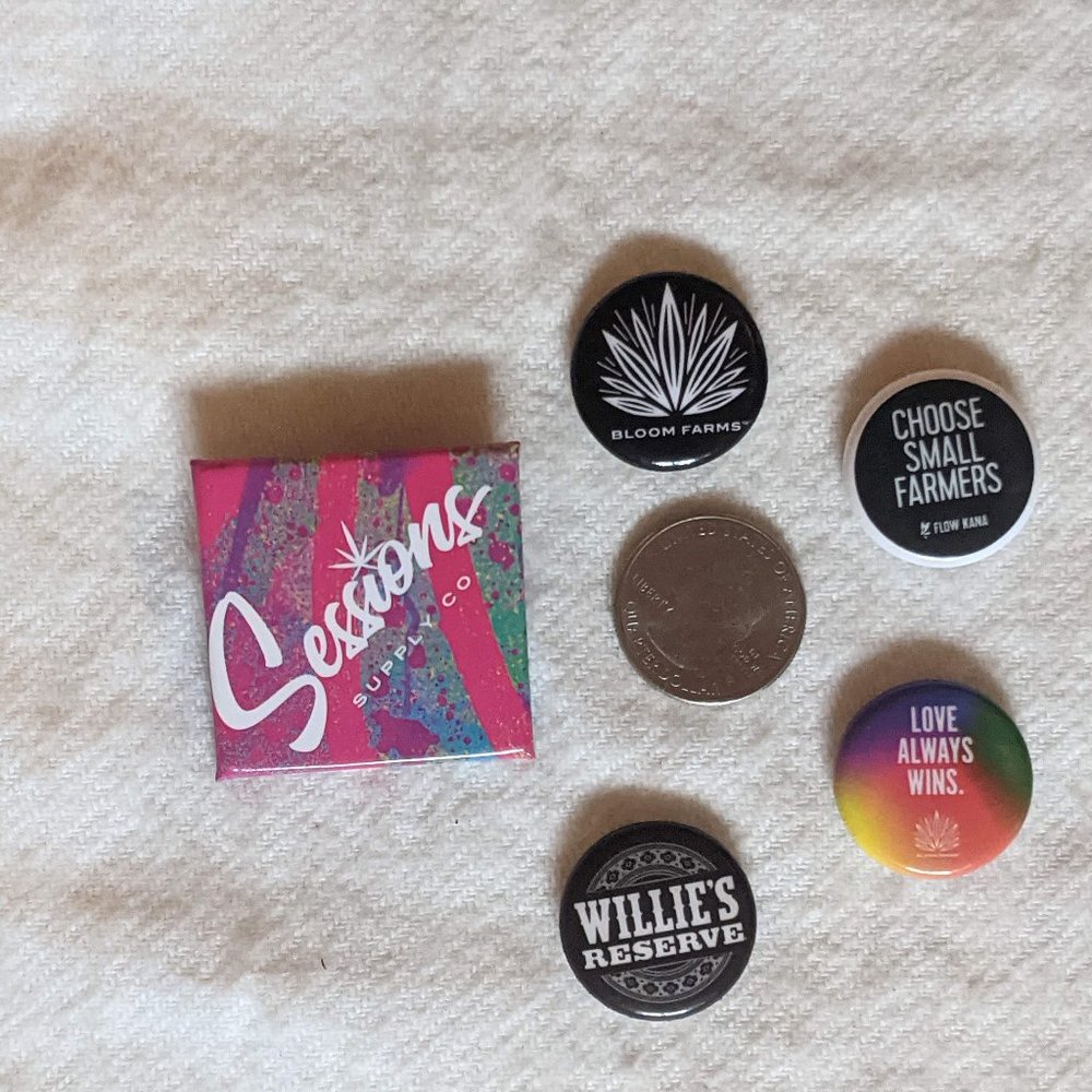 Lot of California Cannabis Brand Buttons